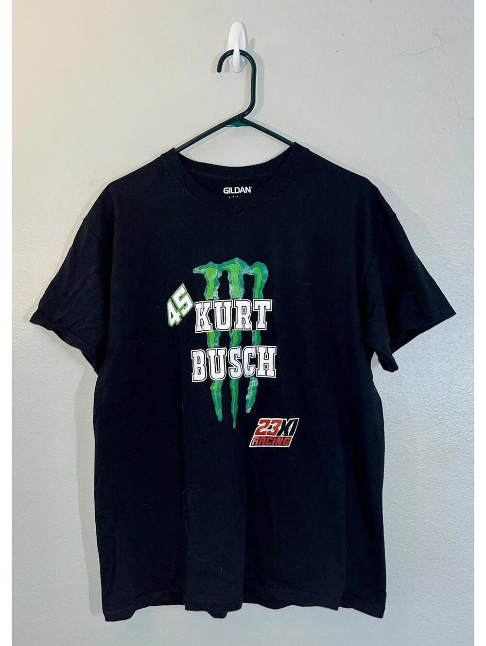 23XL Racing Nascar Kurt Busch Black T-shirt Size Large
